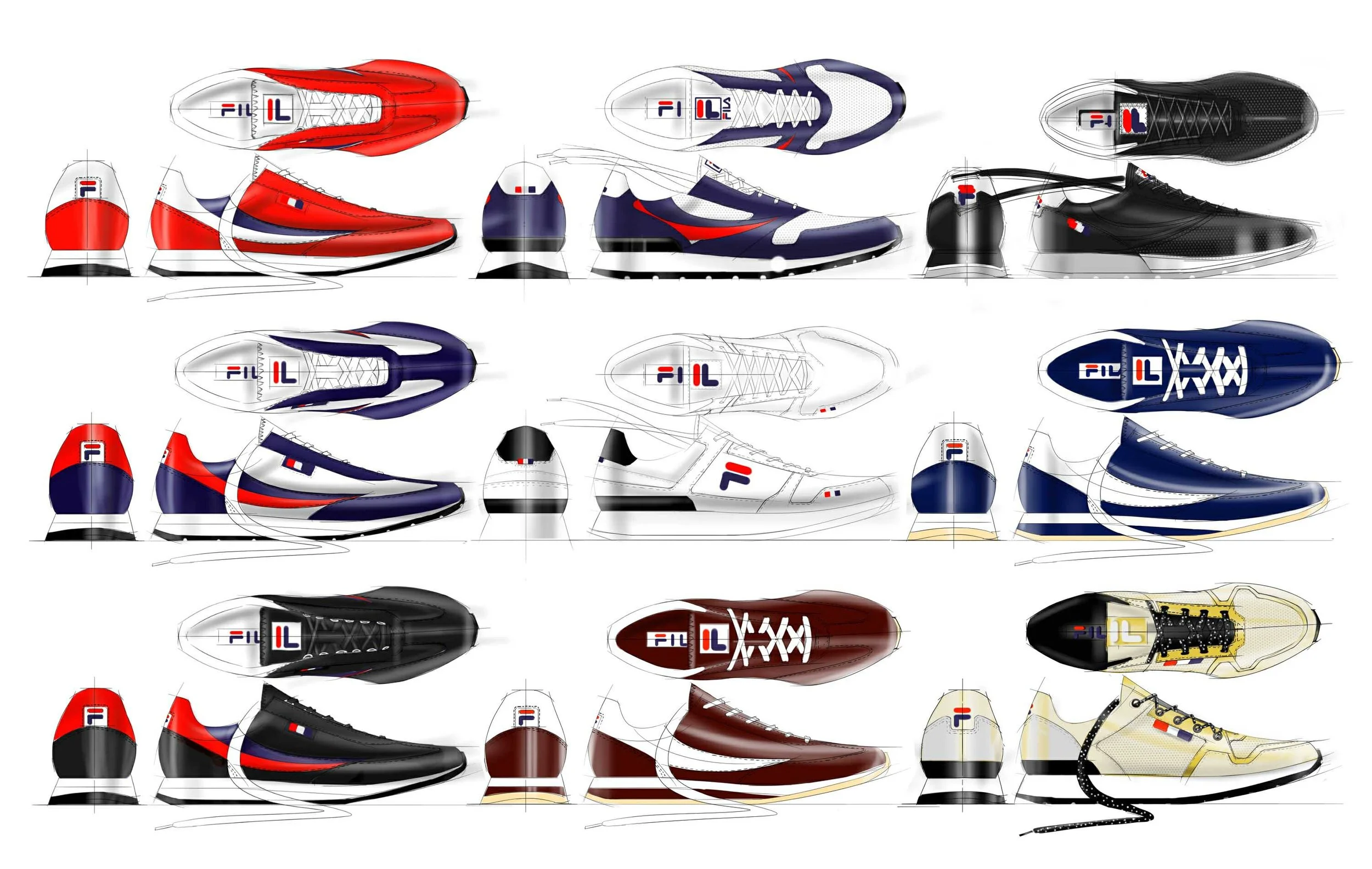 All types of fila hotsell shoes